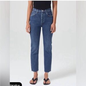 Agolde straight leg high rise jeans